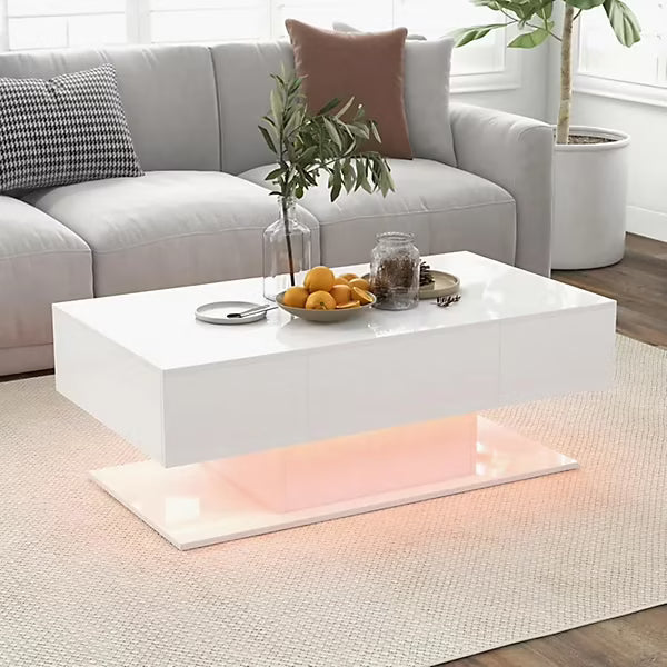 table basse blanche