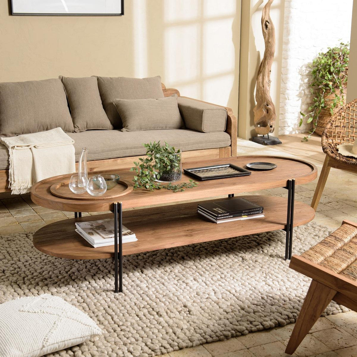 table basse ovale