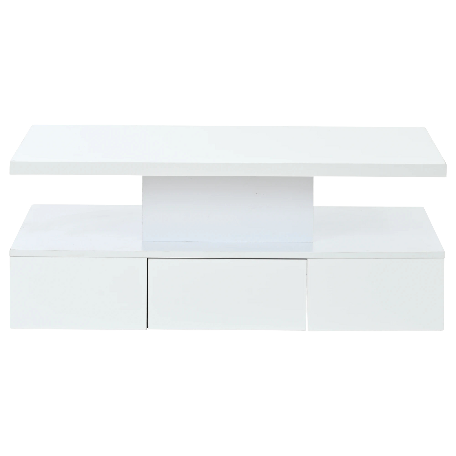 Table basse à double plateau avec LED