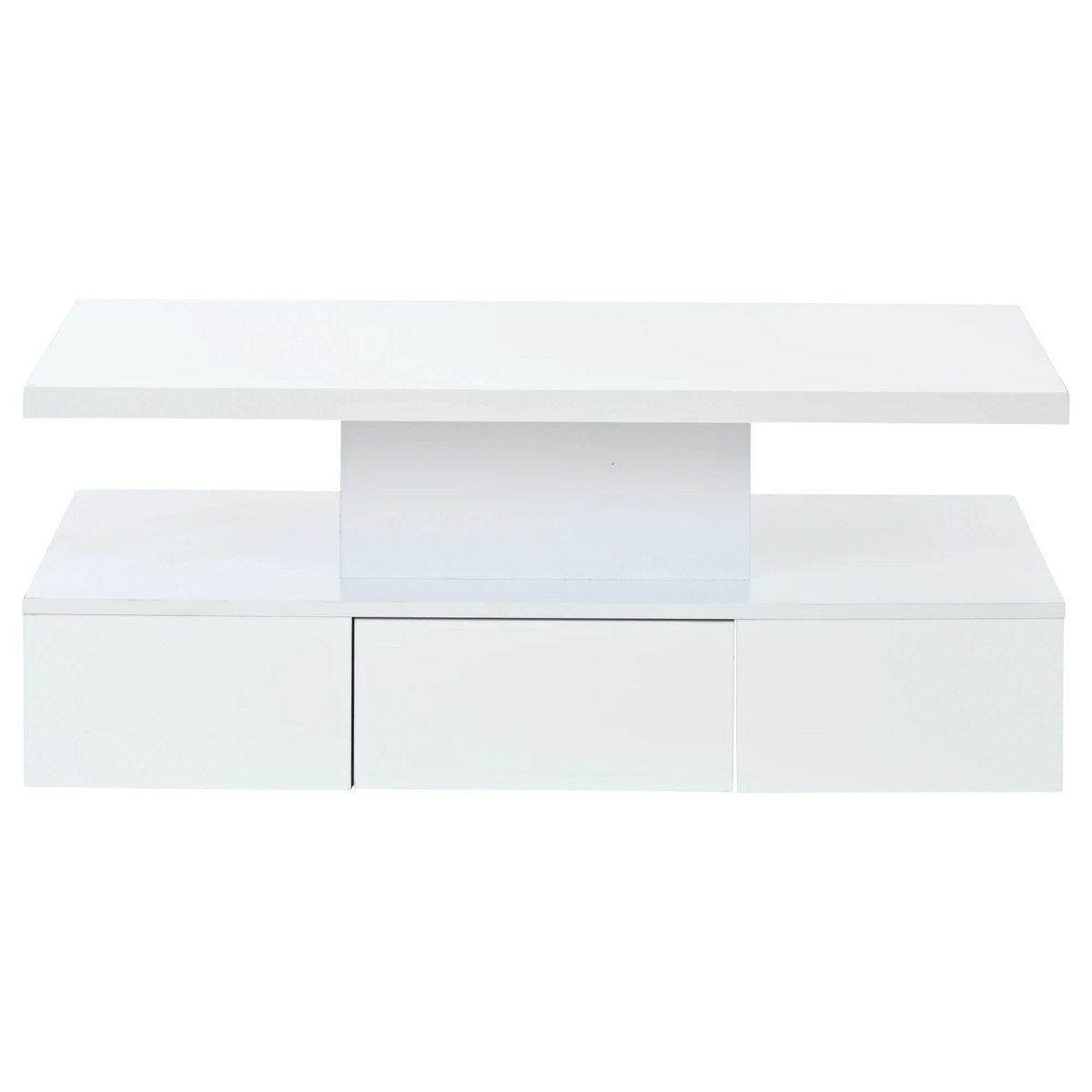 Table basse à double plateau avec LED