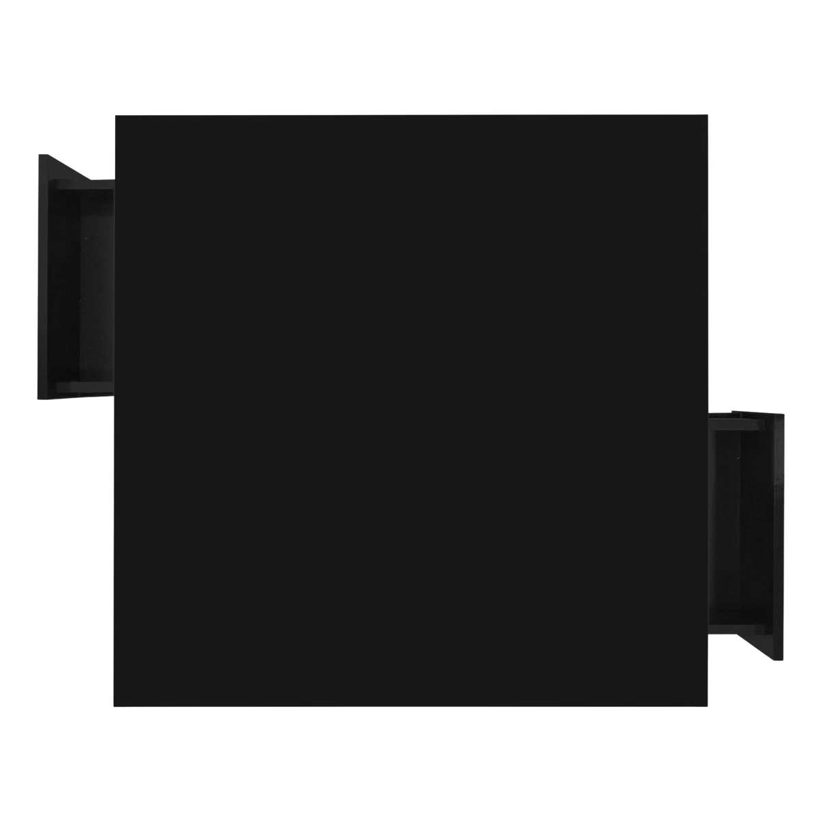 Table basse carrée noire et dorée avec rangements design