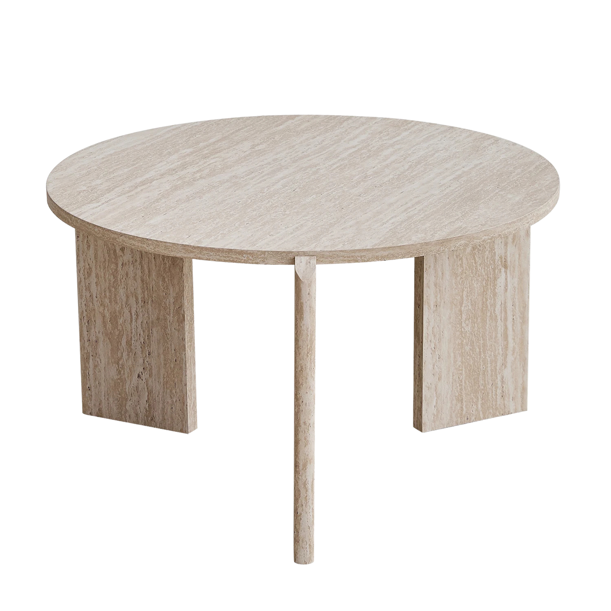 Table basse gigogne ronde bois clair ou gris scandinave