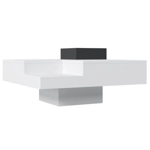 Table basse carrée avec LED et rangement amovible