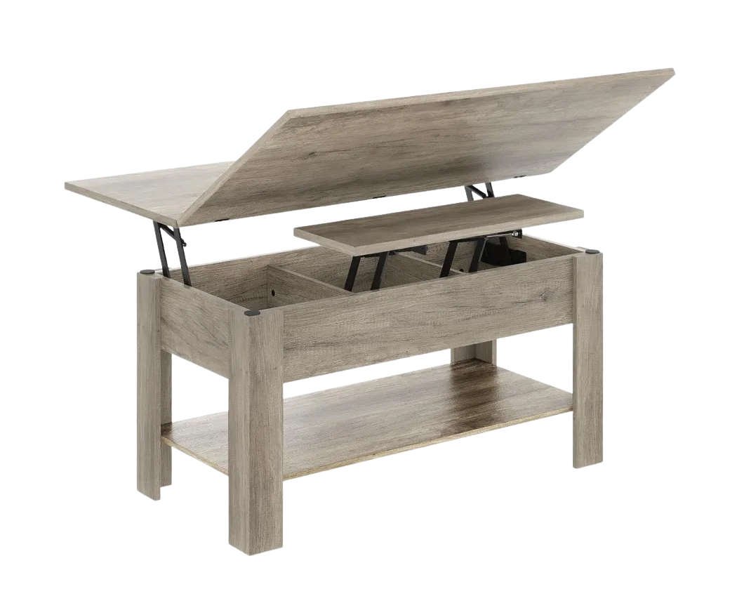 Table basse relevable extensible 3 en 1