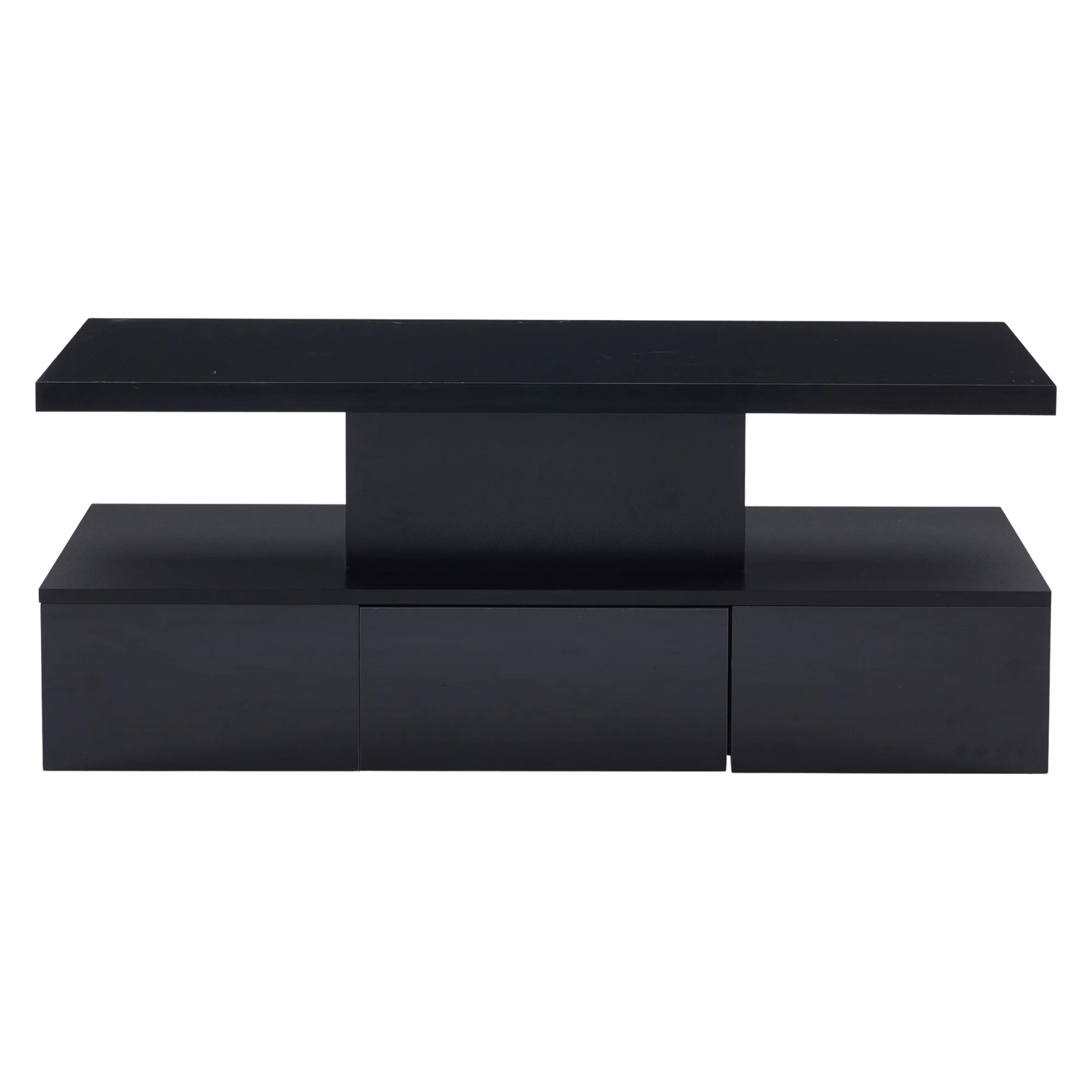 Table basse à double plateau avec LED