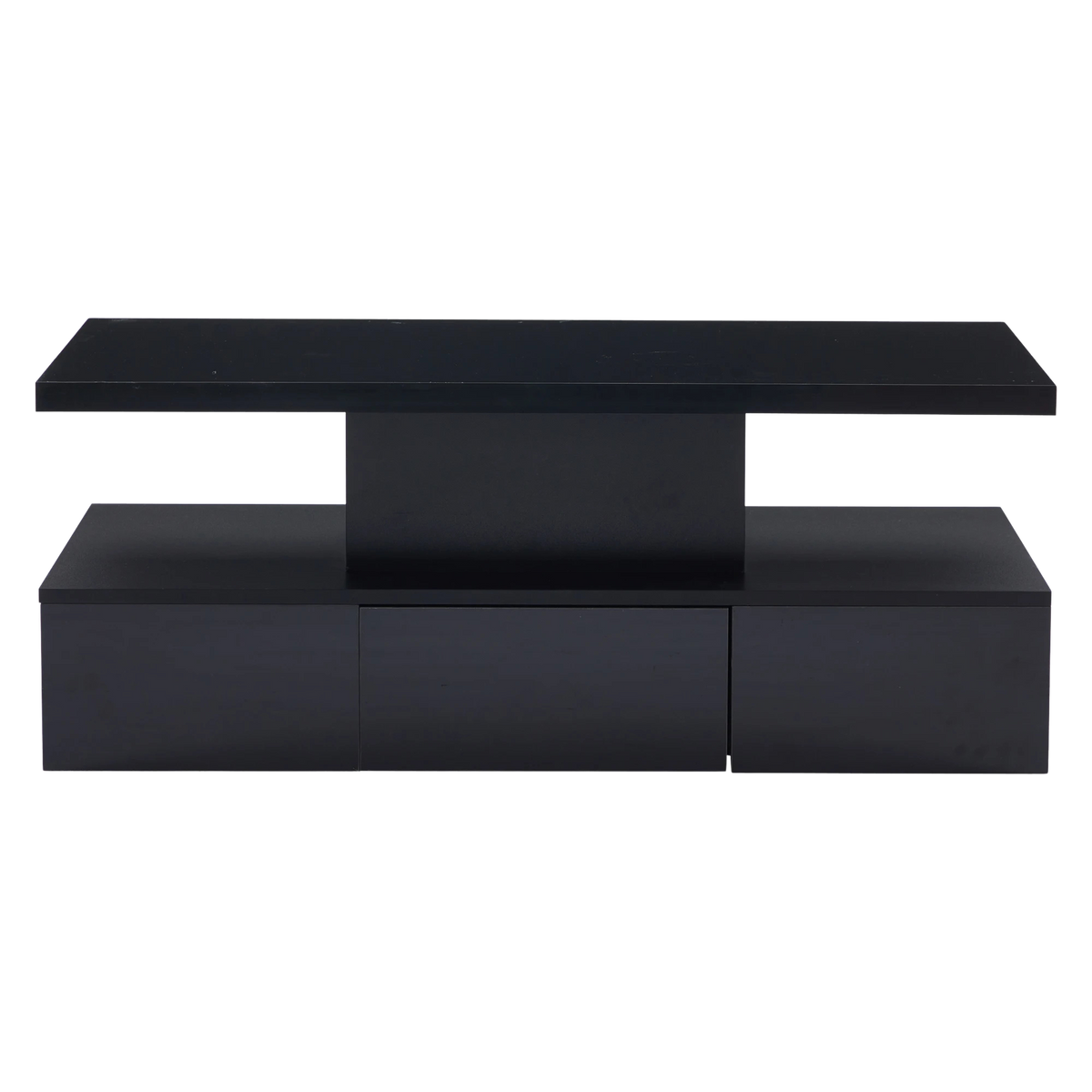 Table basse à double plateau avec LED