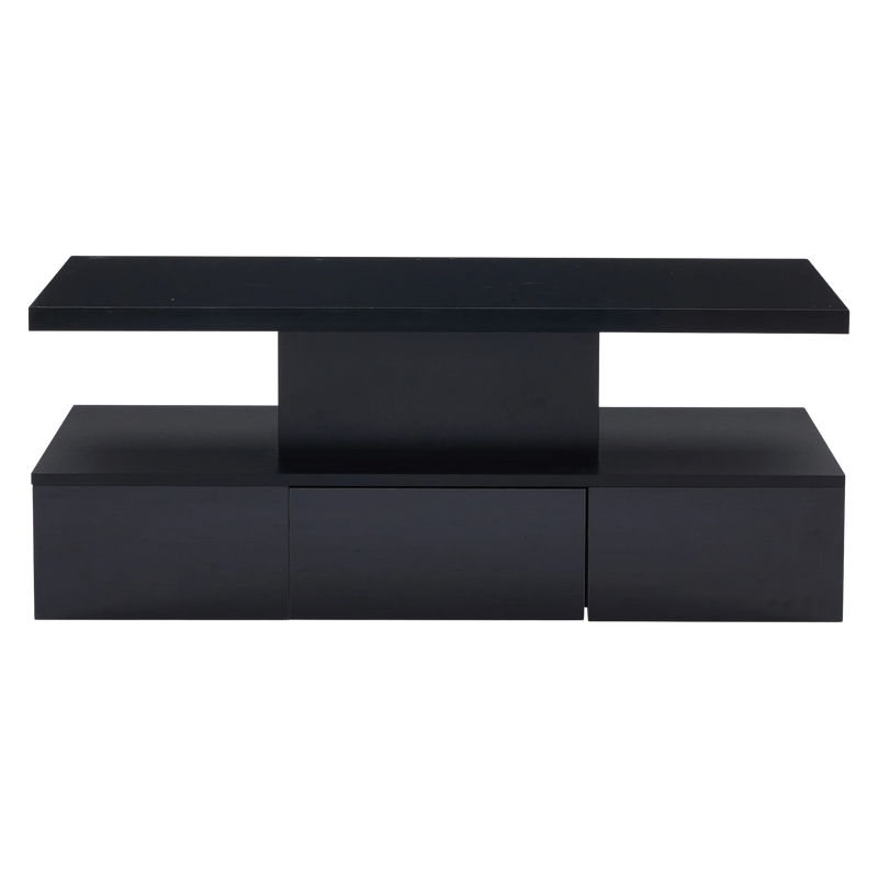 Table basse à double plateau avec LED