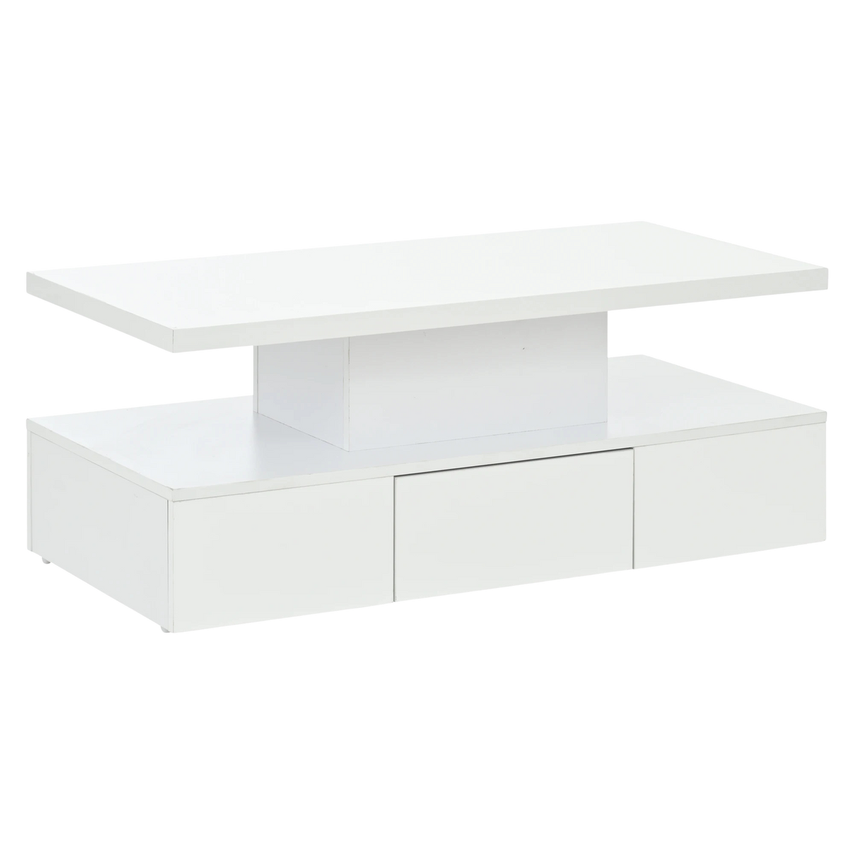 Table basse à double plateau avec LED