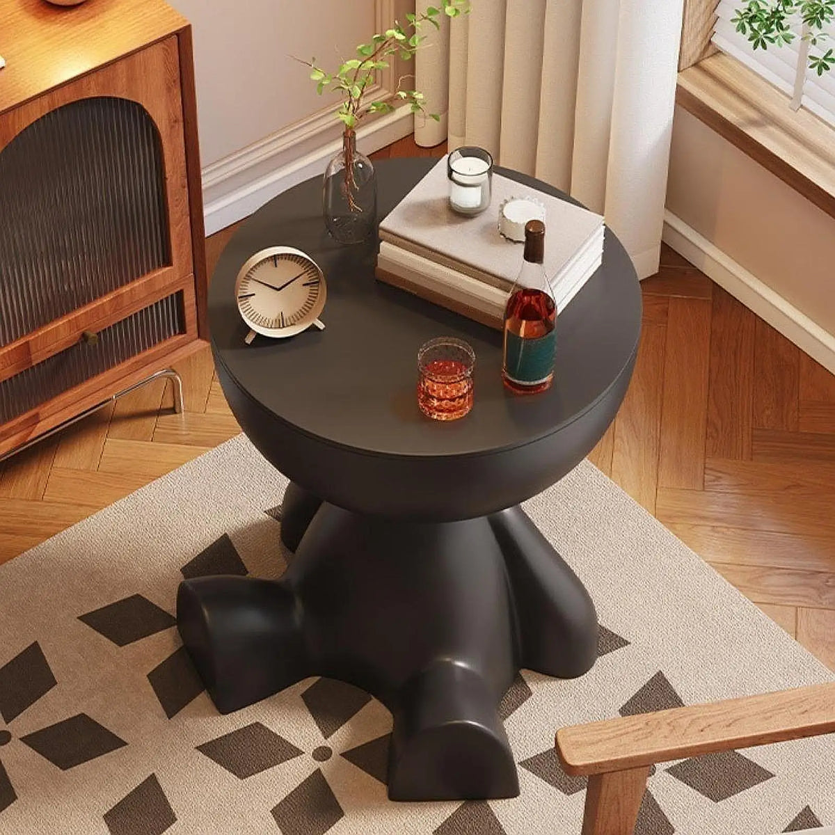 Table basse d’appoint design avec rangement caché