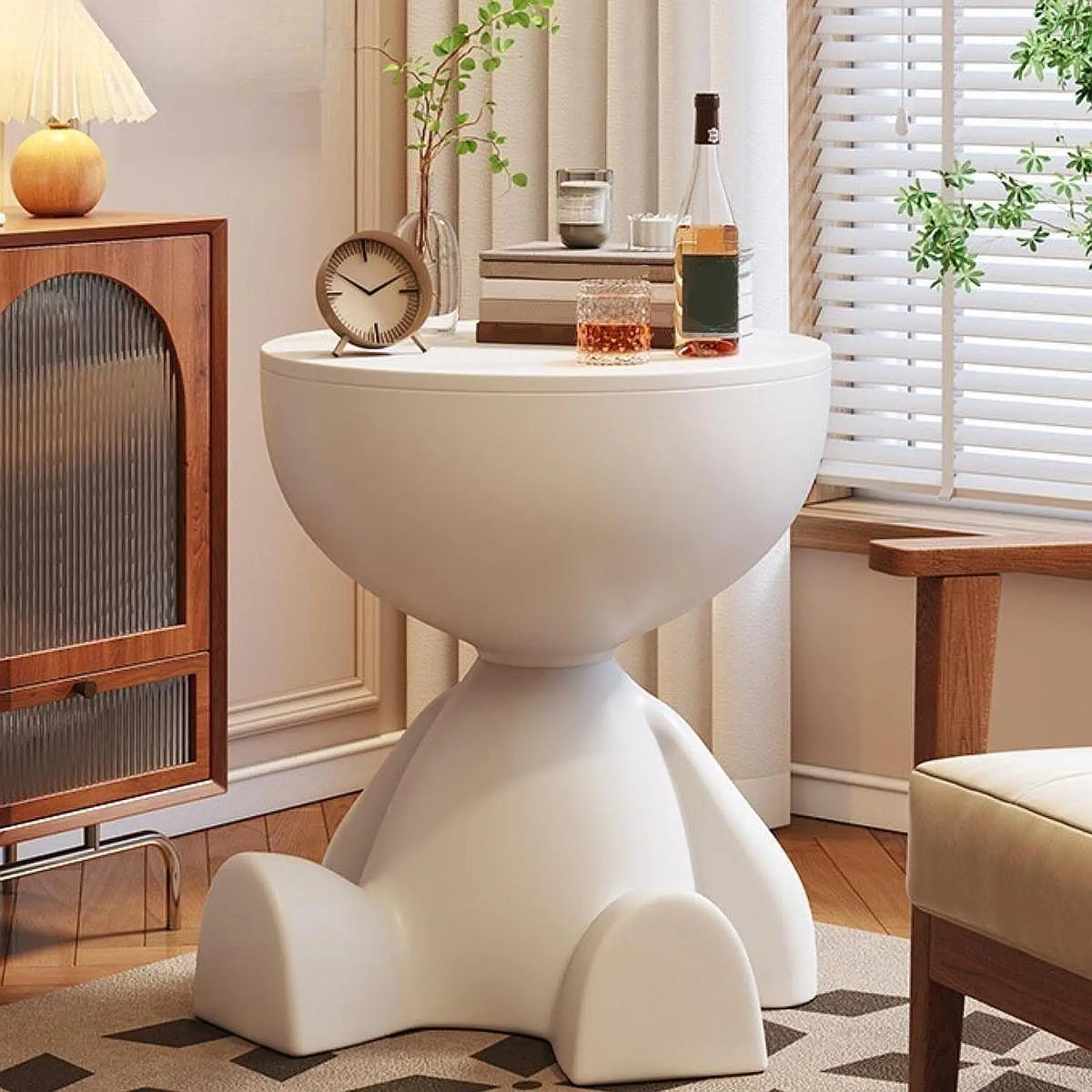 Table basse d’appoint design avec rangement caché