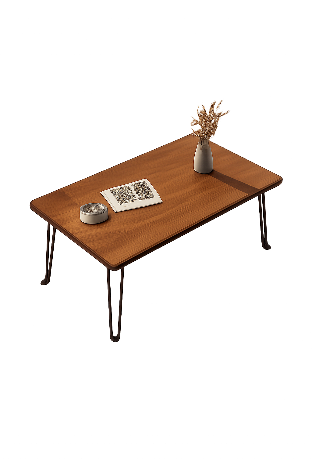 Table basse pliante rectangulaire en bois, 3 tailles